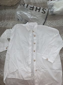 New White Collared Shirt Size Xl