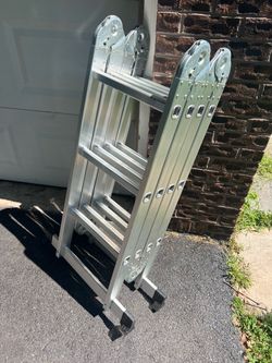 Aluminum folding multi-position ladder 12’