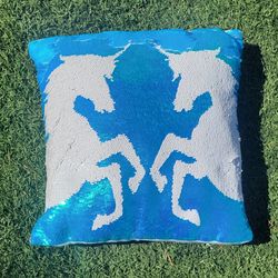 Justice Unicorn Sequin Horse Pillow
