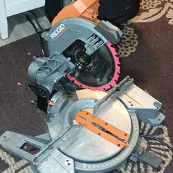 Rigid Chop Saw And Craftsman Impact And Circular Saw With 2 Batteries And Charger 