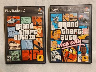 PS2 Grand Theft Auto III & Vice City (black label) Almost Complete