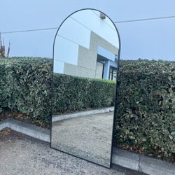 79”x39” Extra Large Arch Full Length Mirror In Black