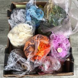 B: Large Lot Crewel Embroidery Needlepoint Cut Wool Yarn