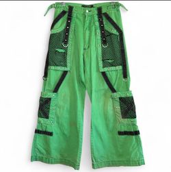 Green Tripp Pants Emo Rave Goth wide leg
