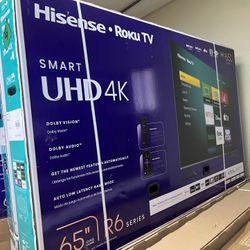 Hisense 65” 4K Roku Smart Tv 