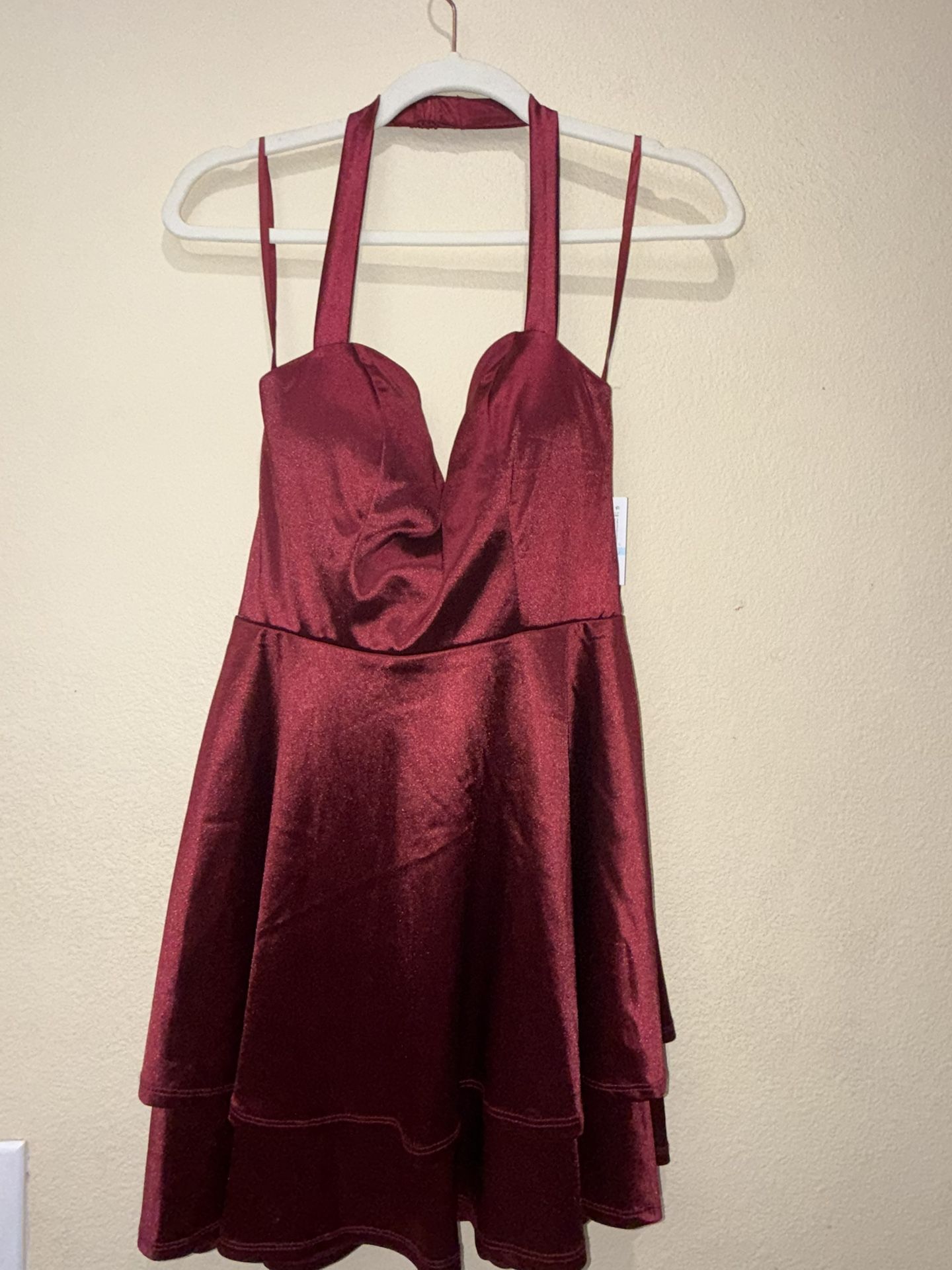 City studio mini burgundy dress