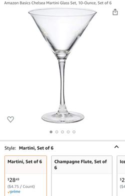 Martini Glass Set- Set Of 6 $15