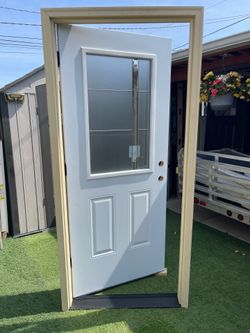 New  door Stel size w36 h85.1/2 left hand Inswing $385
