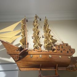 Beautiful Wood Model Ship 