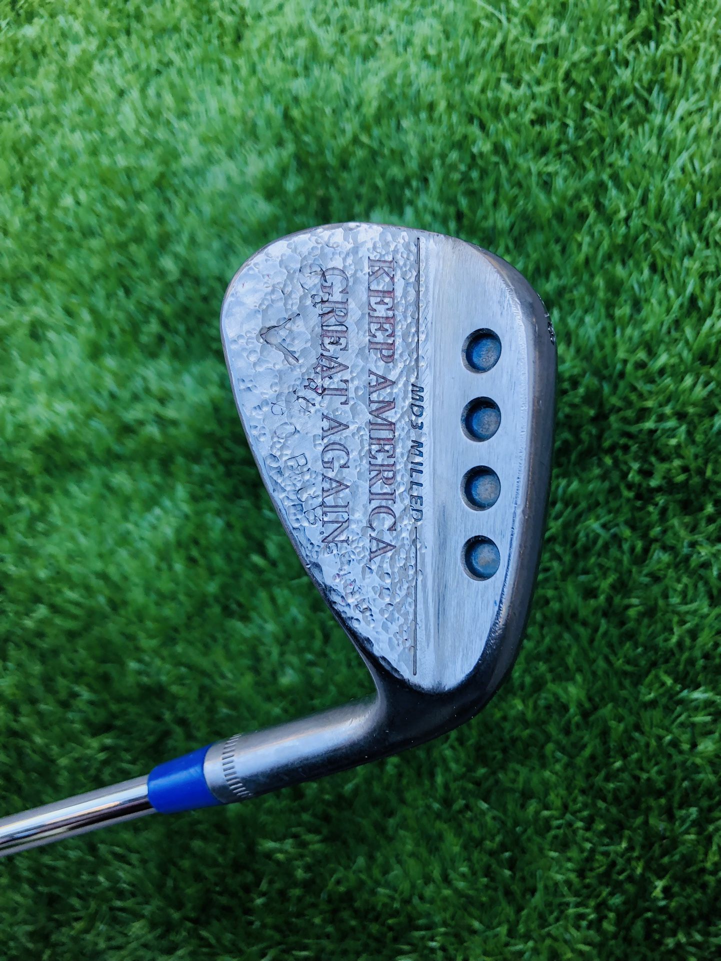 Custom made design “Keep America Great Again” Callaway MD3 Milled Chrome Pitching Wedge 48* Wedge