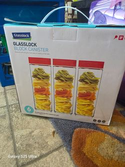Glasslock Block Canister Set 6-Piece