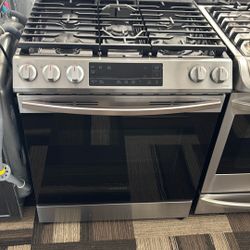 Samsung Slide In Five Burner Stainless Steel Gas Range Stove