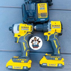DEWALT ATOMIC 20-Volt MAX Combo Kit (2-Tool) with (2) 2.0Ah Batteries, Charger & Bag