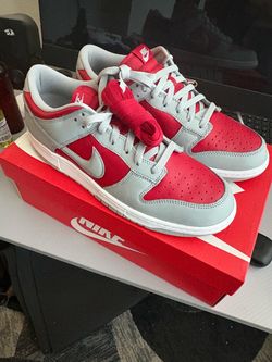 Nike Dunk Low Red and Grey Sneakers