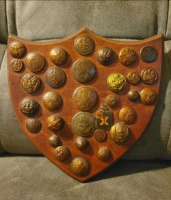 Antique Civil War WWII US Navy Germany Nazi British Military Button Plaque Rare