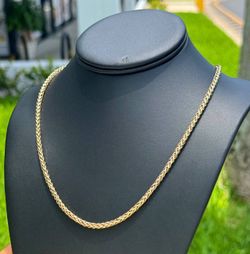 Jewelry 10k yellow gold Rope necklace chain 24.00" 4.00mm width