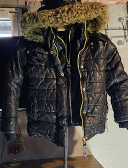 Girls Pelle Pelle Hooded Jacket Sz 5