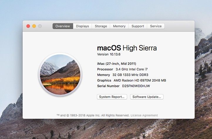 iMac 27inch i7 1TB 32GB Ram 2011