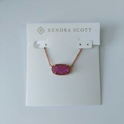 Kendra Scott Purple Crystal Elisa Necklace 