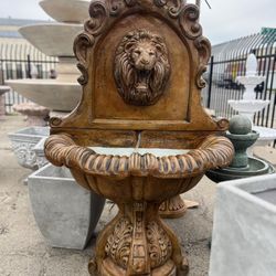 Concrete Lion Fountain 