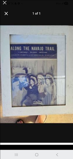 Along the Navajo Trail Framed Sheet Music