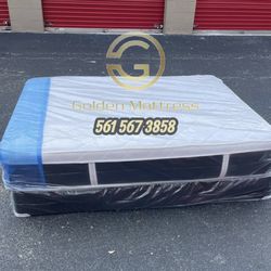 Queen Mattress Set Plush PillowTop – Brand New –  Same Day Delivery Available 🚚