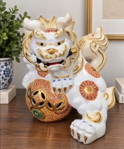 Large Porcelain Foo Dog Figurine