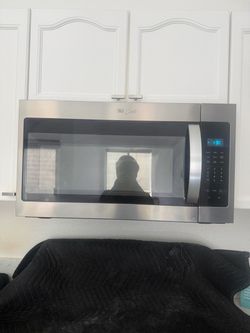 stainless steel whirlpool microwave over range