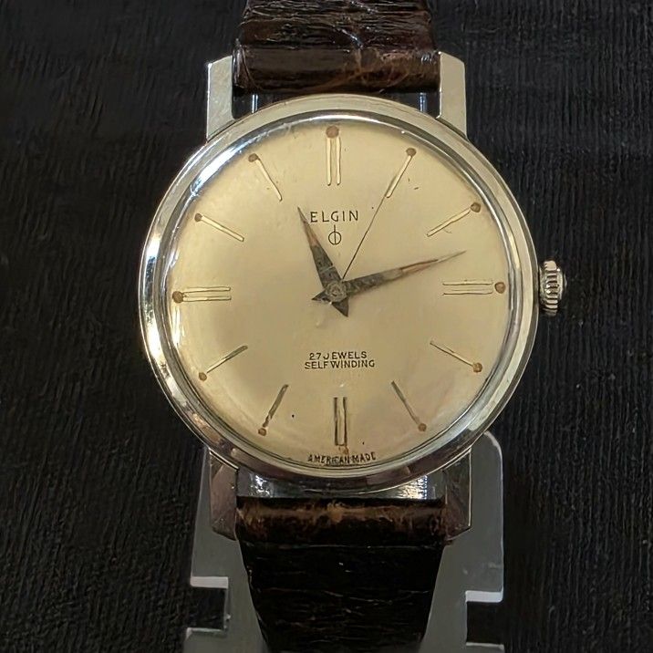 VTG Elgin American Made USA DuraPower Automatic 27 Jewels 33mm Cal761 Watch Runs