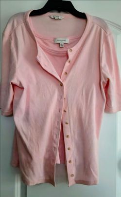 Banana Republic Pink Button-Front Cardigan set, Size L