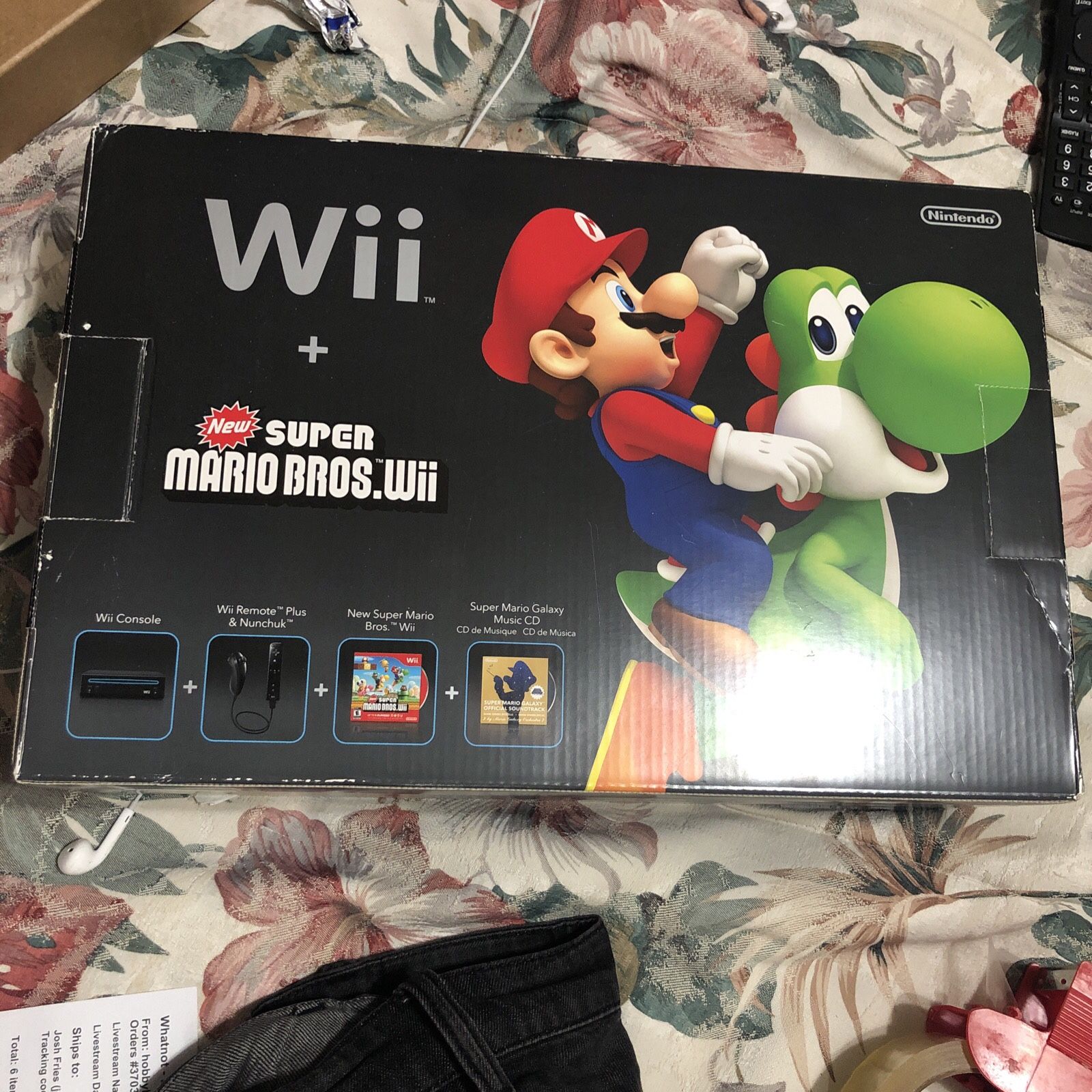 Nintendo Wii Black Holiday Mario Edition