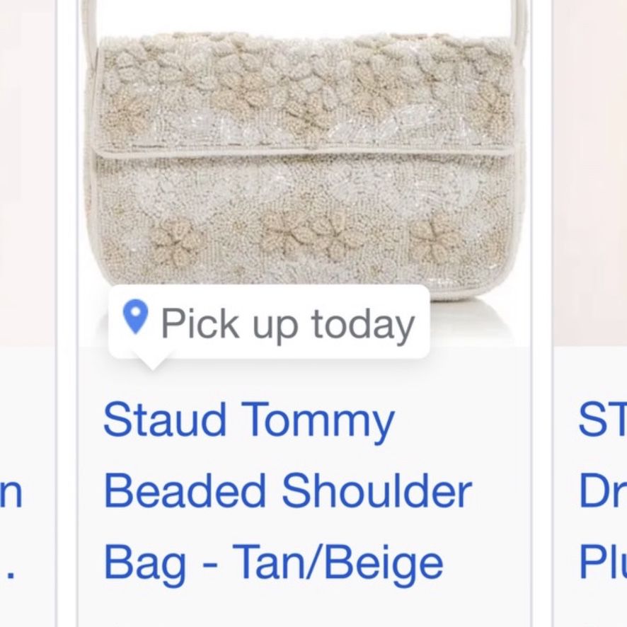 Staud Tommy Beaded Shoulder Bag 