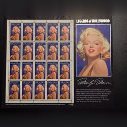 1995 Marilyn Monroe USPS 20-Stamp Sheet & Cover Lot