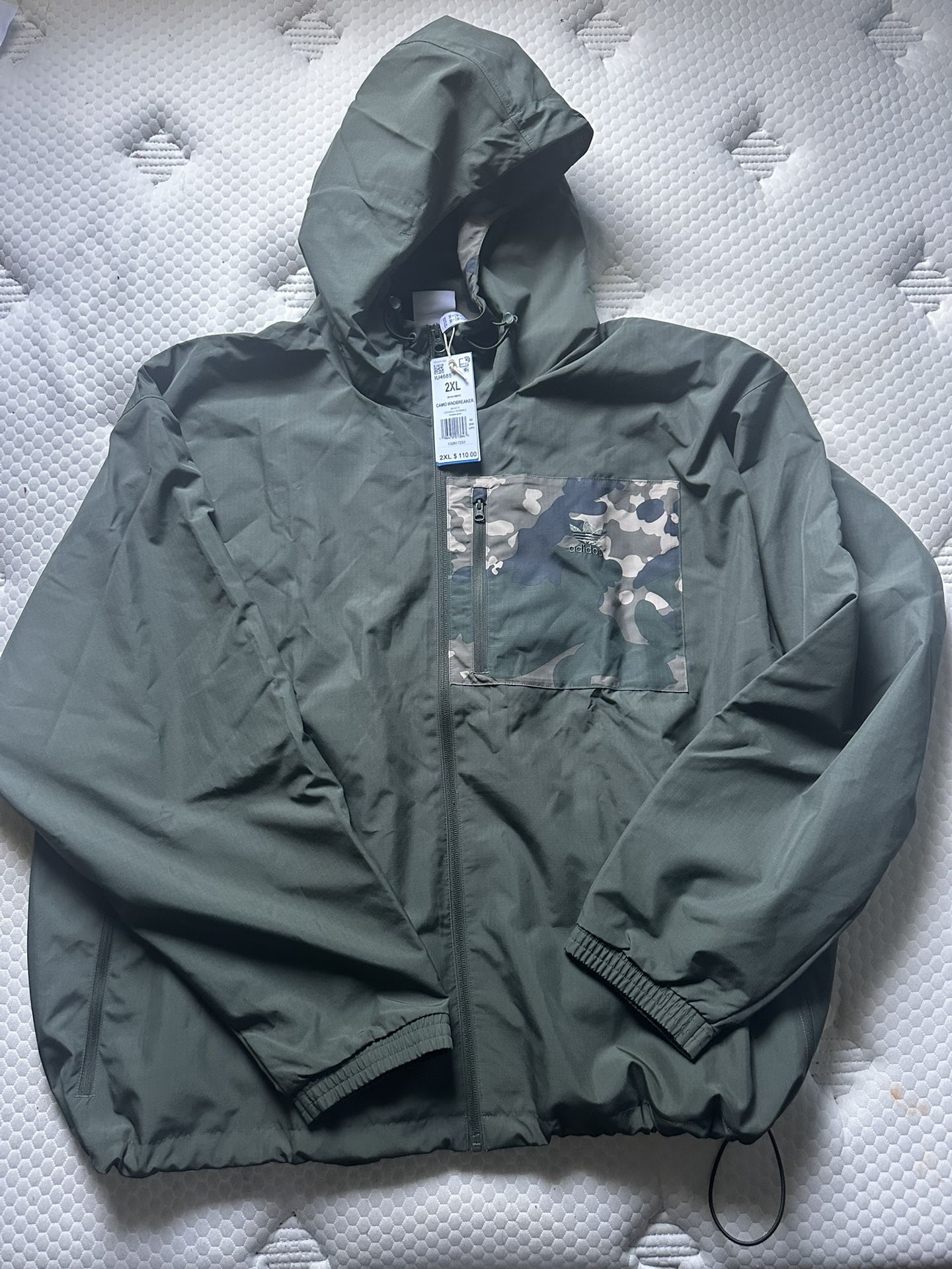 Adidas Cargo Military Windbreaker w Tags 2xl