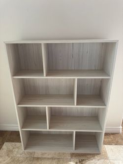 White wash wood bookcase