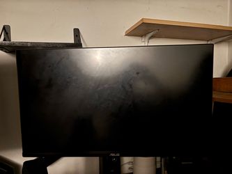 Two gaming monitors with arms