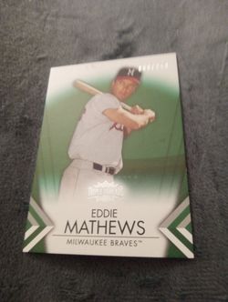 2012 Triple Threads #57 Eddie Matthews Emerald #68/250