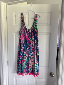 Lilly Pulitzer Tropical Print Tassel Hem Skort -XL