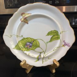 Godinger  Butterfly and Floral LeavesTrinket Dish 6½" x 6"
