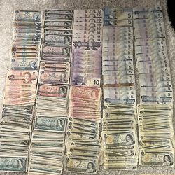Lot Of 1300 CAD. Canadian Dollars 