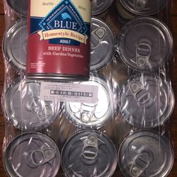 Blue Wet Dog Food Adult Beef Dinner Homestyle Recipe 12 Cans