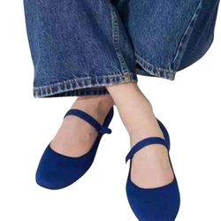 Rothy’s The Square Mary Jane Flats Cobalt Blue Women's Size 5 US NWOB