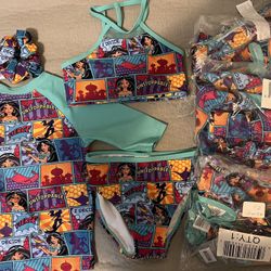 Jasmine Swim Set for Girls - Aladdin-4  Piece (new)