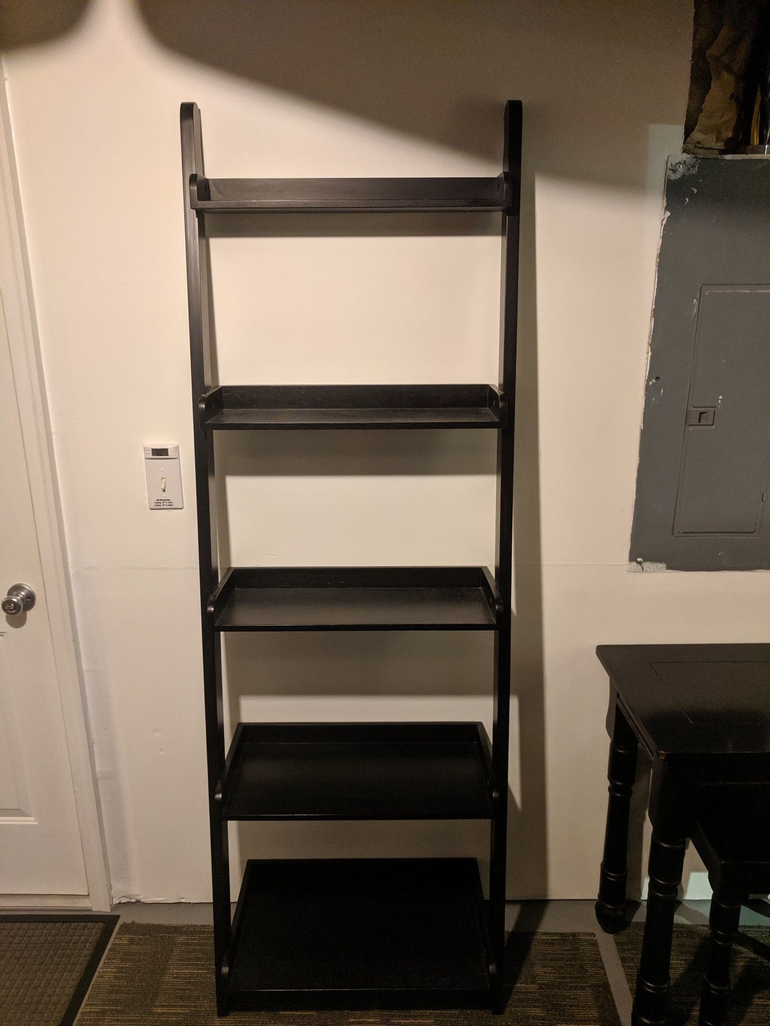 Crate & Barrel real solid wood ladder shelf