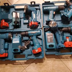 Cordless Makita Drills Flashlights Chargers Carry Cases Batteries $30