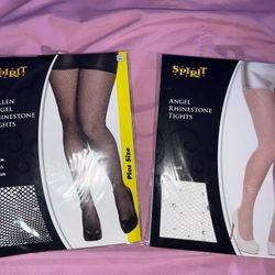 Plus Size Rhinestone Tights 