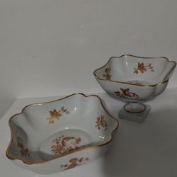 LIMOGES FRANCE PORCELAIN SET OF 2 