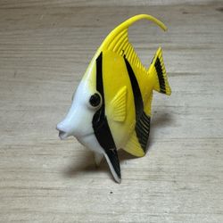 Battat Moorish Idol Toy French Rubber Fish Realistic Model Gift 2.25" #scrappy