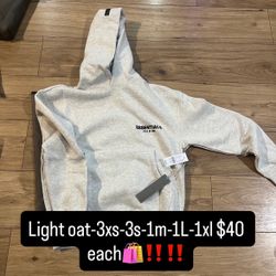 light oatmeal essential hoodie 