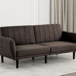 Brand New Dark Grey Futon Sofa Sleeper 